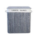 Homestyle pro rechthoekige bamboe wasmand + tekst 52x32x63 cm grijs wit