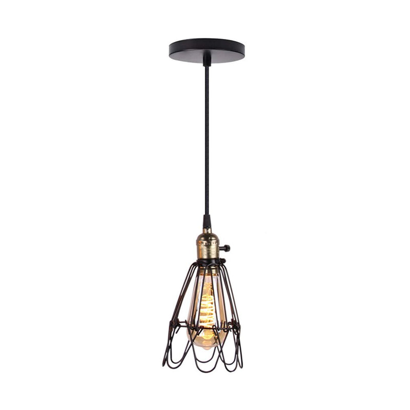 Afbeelding laden in galerijviewer, Homestyle Pro Homestyle MK006-B Industriële Hanglamp 19x23 cm Zwart Metaal
