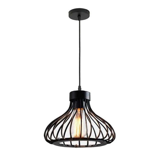 Homestyle pro mk109-bb industriële hanglamp 22x18 cm zwart metaal