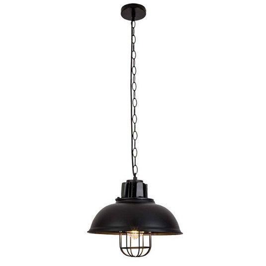 Homestyle pro mk107-bb industriële hanglamp 33x26 cm zwart metaal