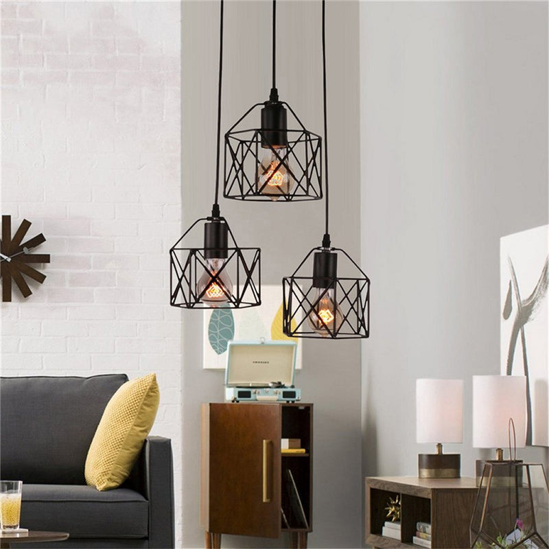 Afbeelding laden in galerijviewer, Homestyle pro mk019-b industriële hanglampen zwart metaal
