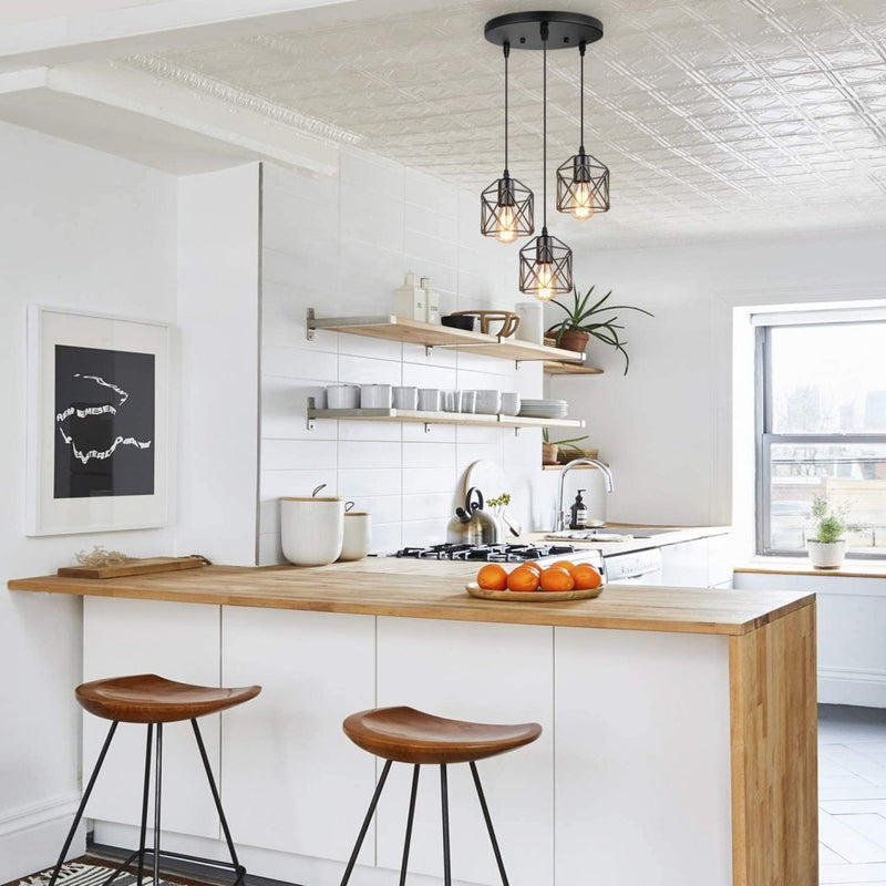 Afbeelding laden in galerijviewer, Homestyle pro mk019-b industriële hanglampen zwart metaal
