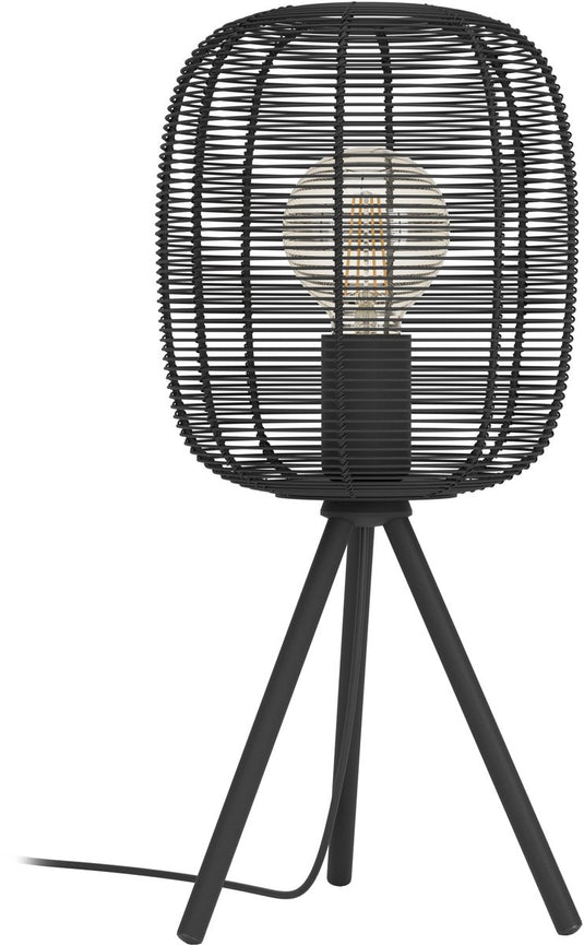 Eglo rinroe tafellamp - e27 - 44 cm - zwart