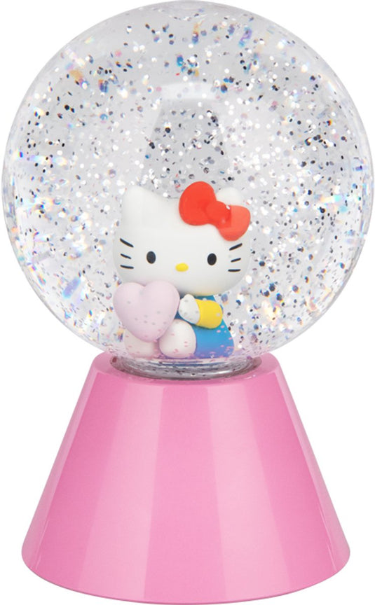 Paladone hello kitty led glitter ball – officieel gelicentieerde kleurveranderende snow globe lamp, 17 cm-