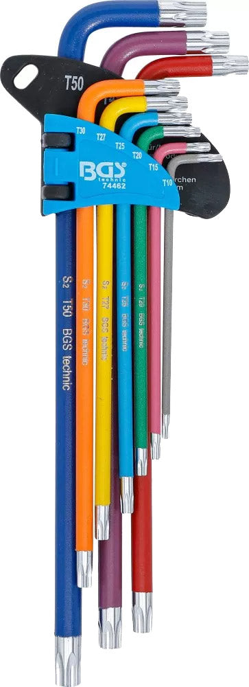 Afbeelding laden in galerijviewer, Bgs technic hex key set extra long for torx with hole 9-piece set
