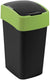 Curver flip bin serie - vuilnisbak - 45l - zwart groen - dubbele opening