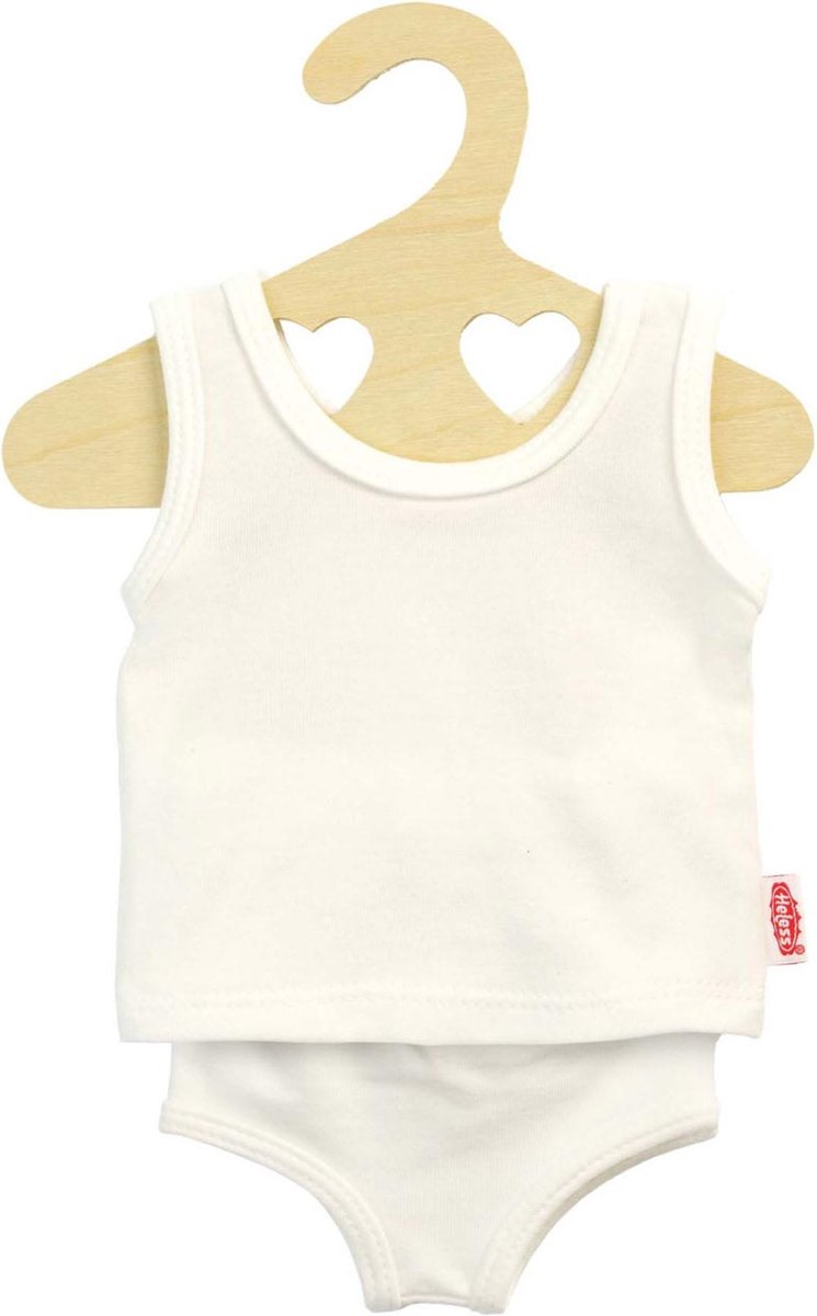 Afbeelding laden in galerijviewer, Heless poppenonderbroek en -hemd wit, 28-35 cm
