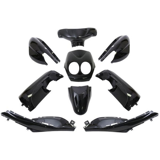 Edge plaatset 9-delig voor yamaha neo's - bouwjaar 2008 - 2011 - 2 en 4 takt model - metallic zwart