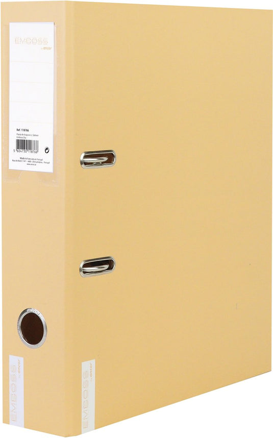 Ancor ordner emboss dry a4 2r 8cm mustard -an-118742