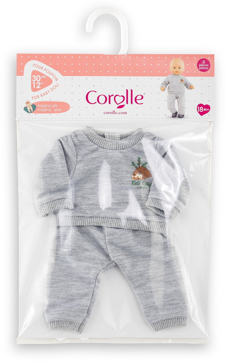 Afbeelding laden in galerijviewer, Corolle grijs joggingpak kleine ontdekker - 30cm
