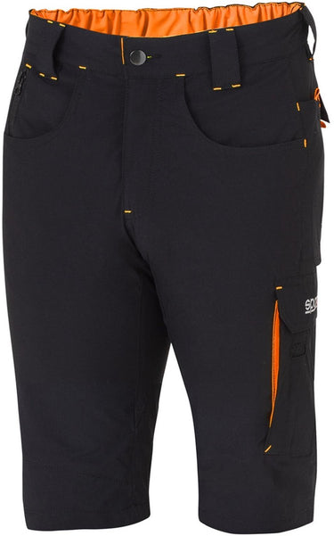 Sparco werkbroek kort tech light laredo - zwart — oranje — m
