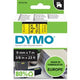 Tapes dymo d1 polyester 9mmx7m zwart-geel glanzend