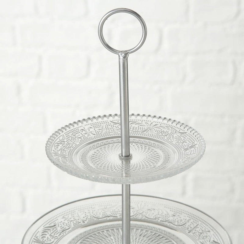 Afbeelding laden in galerijviewer, Boltze home etagere relief h35cm glas
