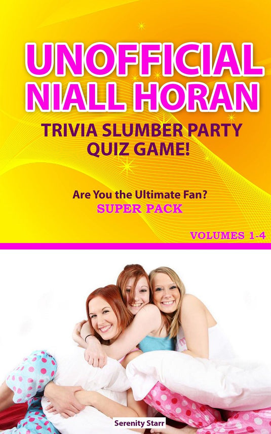 Ty unofficial niall horan trivia slumber par quiz game super pack volumes 1-4