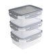 Sunware club cuisine diepvriesdozenset met clips set van 3 1,2l transparant grijs