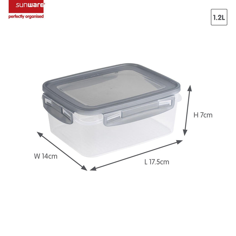 Afbeelding laden in galerijviewer, Sunware club cuisine diepvriesdozenset met clips set van 3 1,2l transparant grijs
