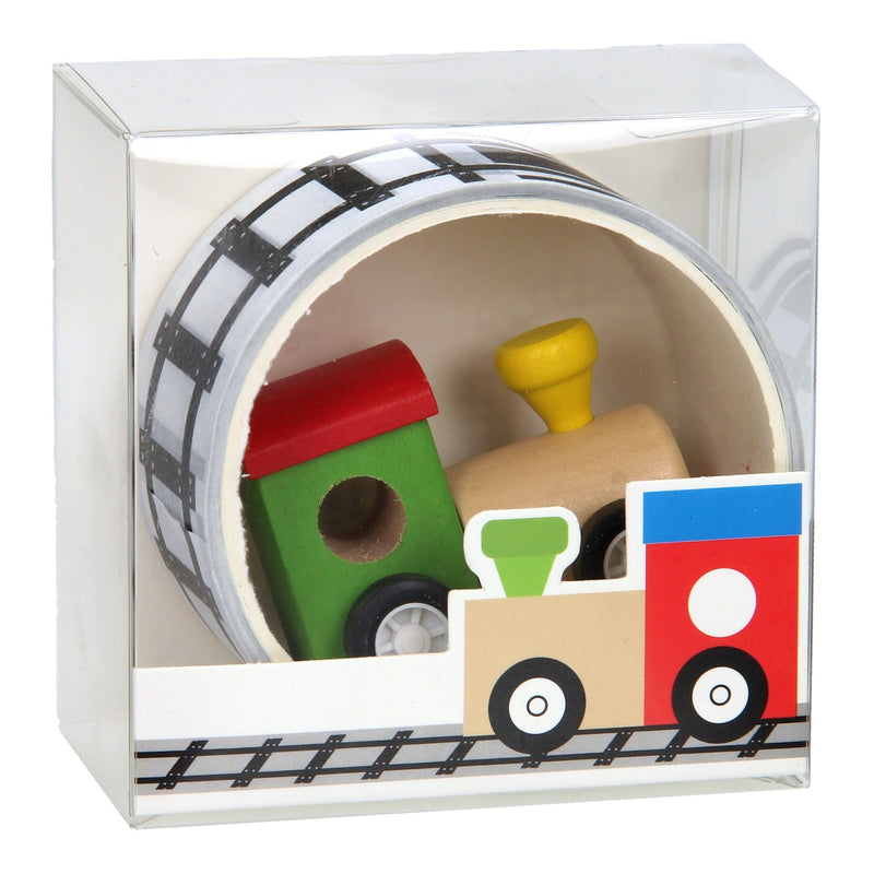 Afbeelding laden in galerijviewer, Houten trein met wegtape, 8mtr
