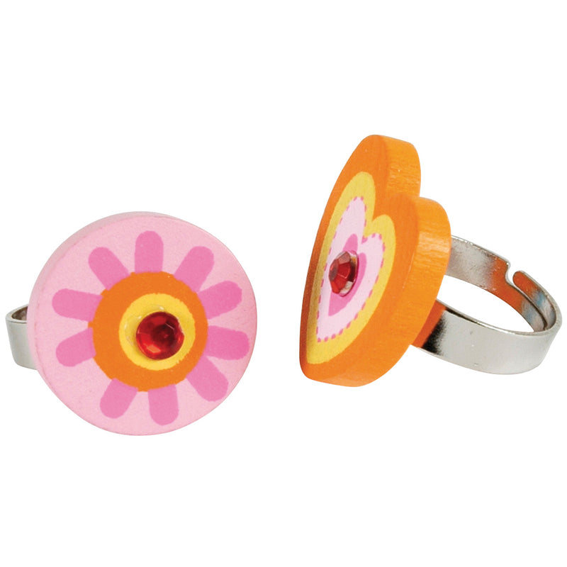 Afbeelding laden in galerijviewer, Fleurige houten ring
