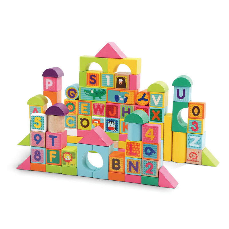 Afbeelding laden in galerijviewer, Topbright houten blokken letters en cijfers, 123dlg.
