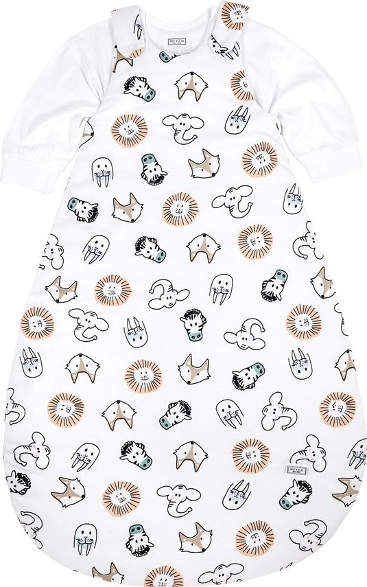 Meyco baby animal baby slaapzak rond tweedelig - multicolour - 74 80 - 2.5 tog