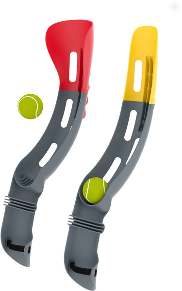 Chillafish gooi en vang spel - set met 2 launch sticks en 2 ballen - buiten speelgoed voor jongen en meisjes vanaf 5 jaar - verstelbaar - model slingi