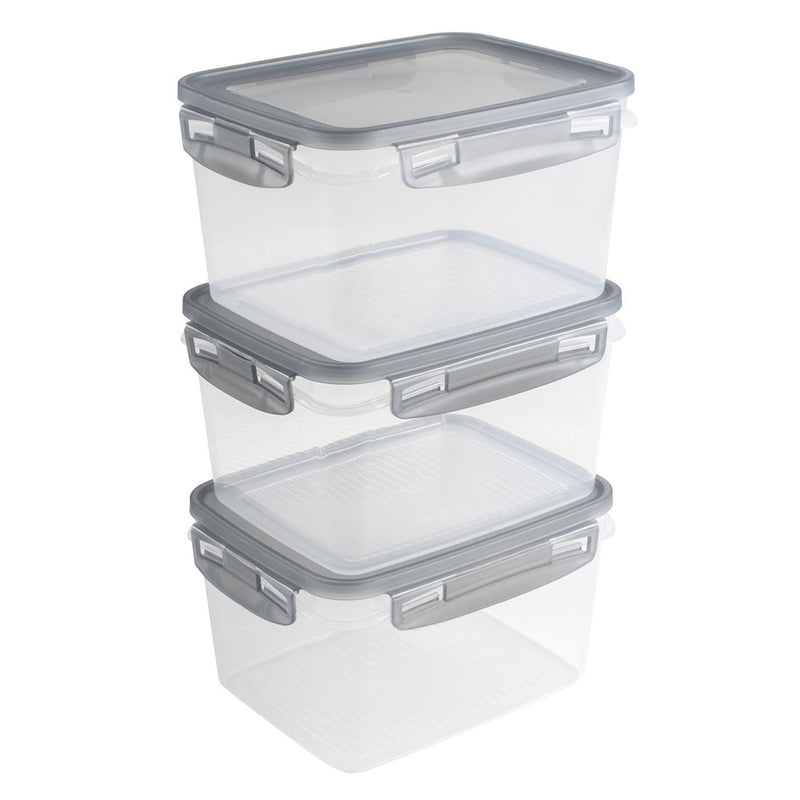 Afbeelding laden in galerijviewer, Sunware club cuisine diepvriesdozenset met clips set van 3 1,5l transparant grijs
