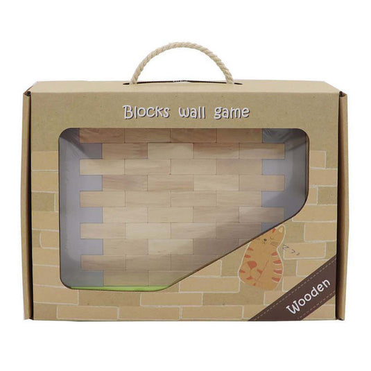 Houten blokken muur balansspel, 44dlg.