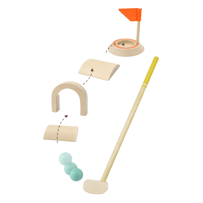 Afbeelding laden in galerijviewer, Lobbes houten midget golfset, 8dlg.
