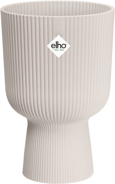 Elho vibes fold coupe 14 - bloempot voor binnen - 100% gerecycled plastic - ø 13.9 x h 21.0 cm - linen white