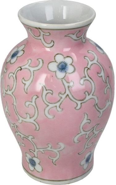 Hd collection vaas porselein roze 10,5x10,5x16cm
