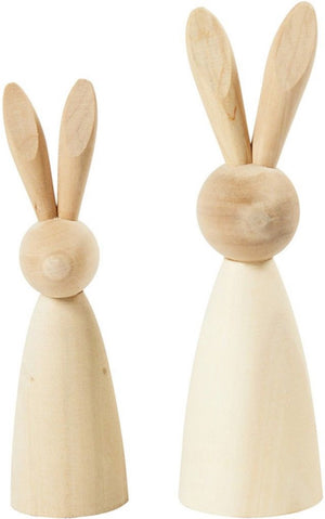 Creativ company houten konijnen 2 stuks