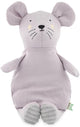 Trixie knuffel - mrs. mouse - dieren pluche - muis - eerste knuffel voor baby - 100% biologisch katoen - groot