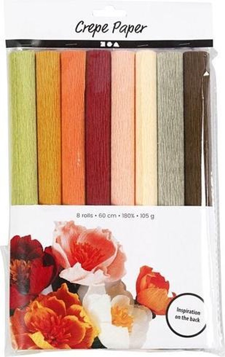Afbeelding laden in galerijviewer, Creativ company crêpepapier pastelkleuren, 8 vellen
