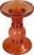 Hd collection kaarsenhouder glas oranje 9x9x13cm