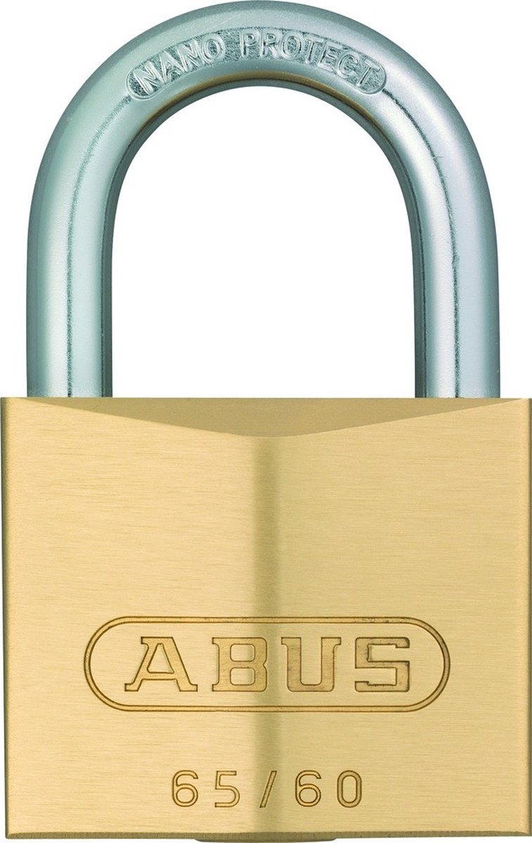 Afbeelding laden in galerijviewer, Abus Messing hangslot 65 50mm Goud - 7 cm
