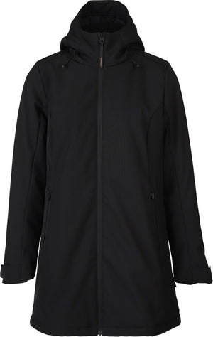Brunotti melle dames long softshell jas - zwart - l