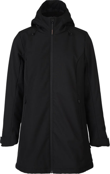 Brunotti melle dames long softshell jas - zwart - xl