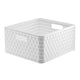 Rotho country mand vierkant 30x30x16 cm 14l wit