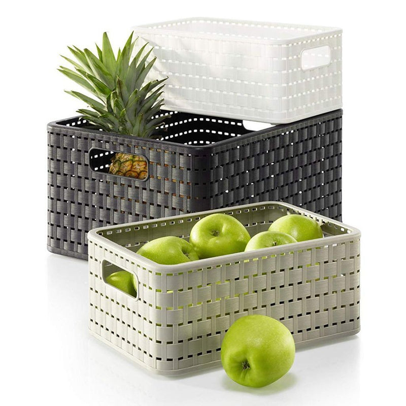 Afbeelding laden in galerijviewer, Rotho country mand vierkant 30x30x16 cm 14l wit
