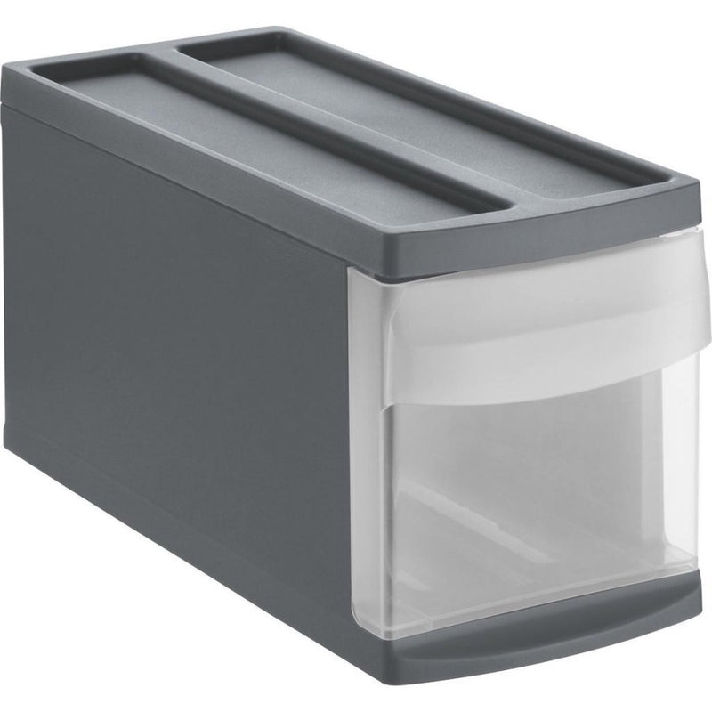 Afbeelding laden in galerijviewer, Rotho systemix design ladekast 39.5x17x20.3 cm antraciet
