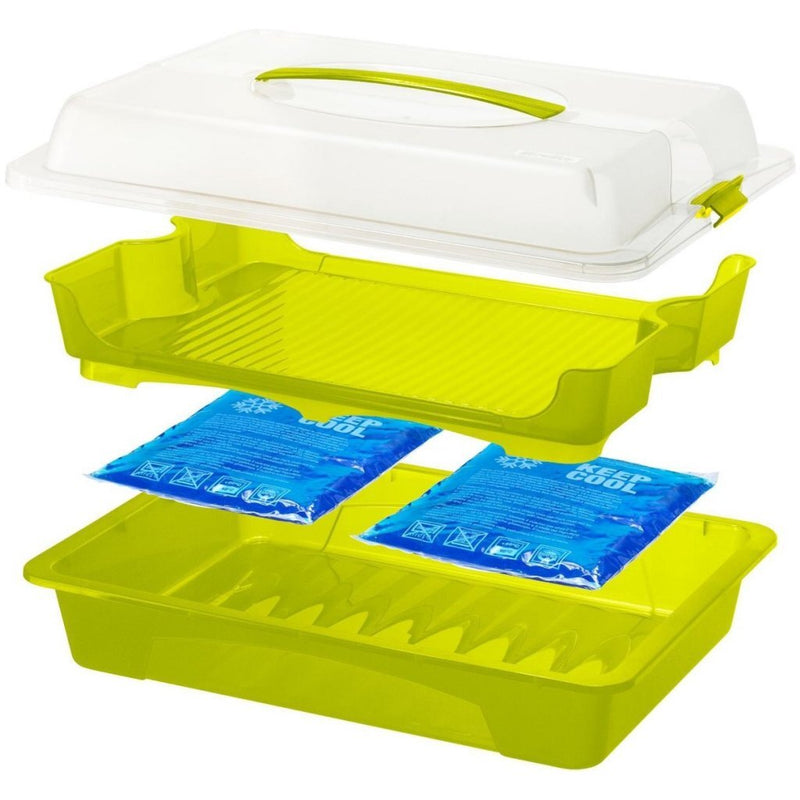 Afbeelding laden in galerijviewer, Rotho fresh partybutler serveertray 43.5x11x29.5 cm wit transparant

