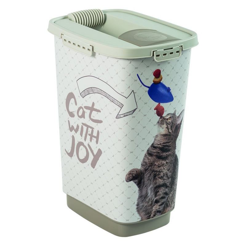 Afbeelding laden in galerijviewer, Rotho cody cat pet food container 25l cappuccino zand
