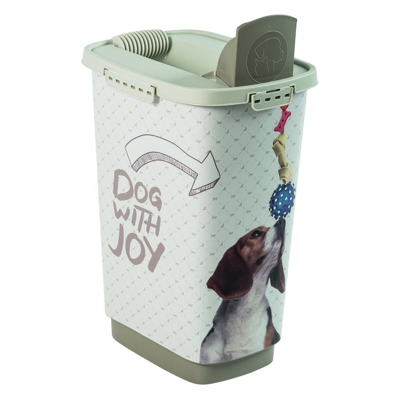 Afbeelding laden in galerijviewer, Rotho cody dog pet food container 25l cappuccino zand
