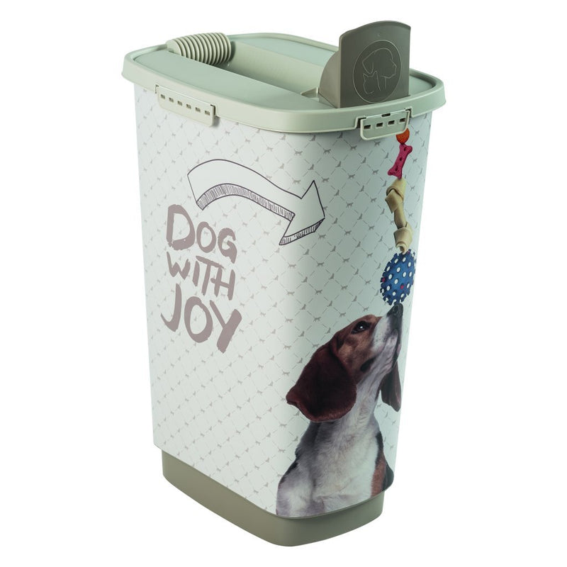Afbeelding laden in galerijviewer, Rotho cody dog pet food container 50l cappuccino zand
