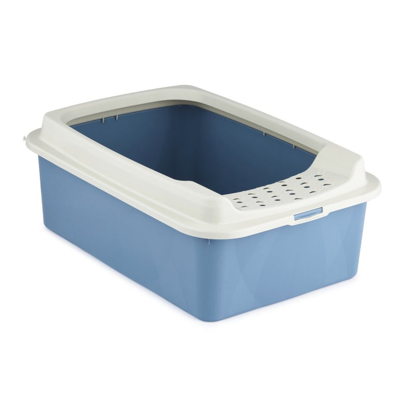 Afbeelding laden in galerijviewer, Rotho eco bonnie kattenbak met boveningang m blauw zand
