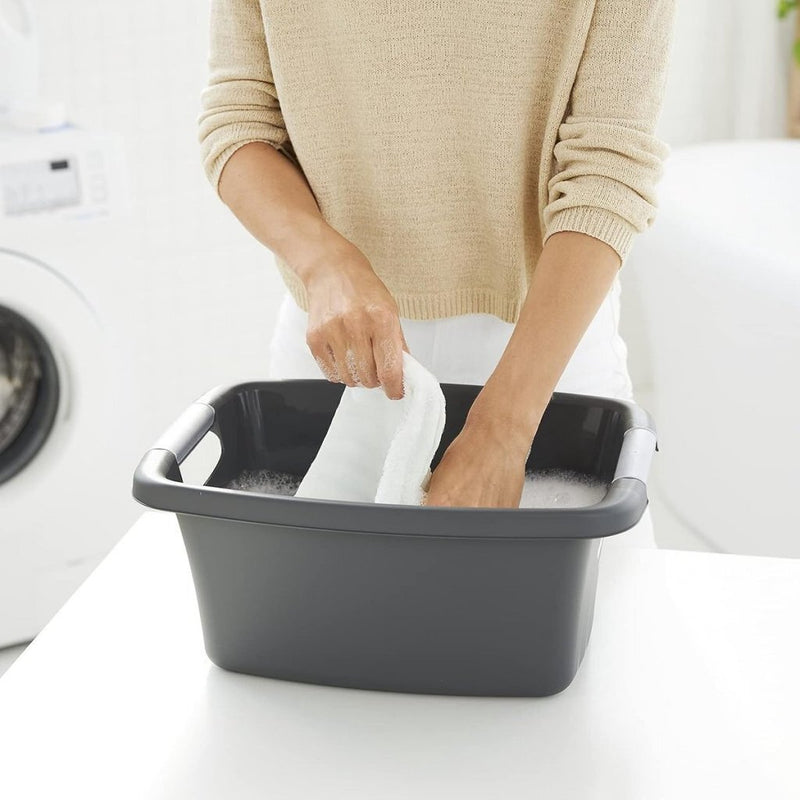 Afbeelding laden in galerijviewer, Rotho flowers wasmand 12l antraciet
