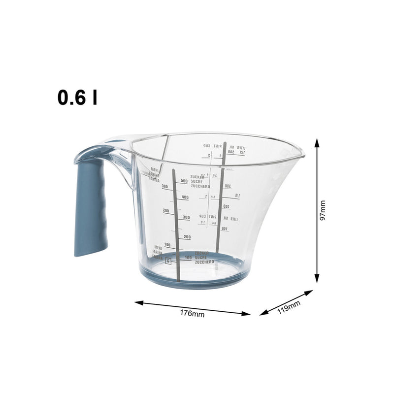 Afbeelding laden in galerijviewer, Rotho loft maatbeker 0,6l horizon blauwwit

