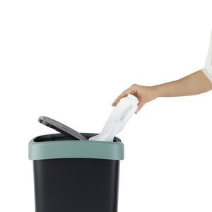 Rotho twist afvalbak 10l mistletoe groen antraciet