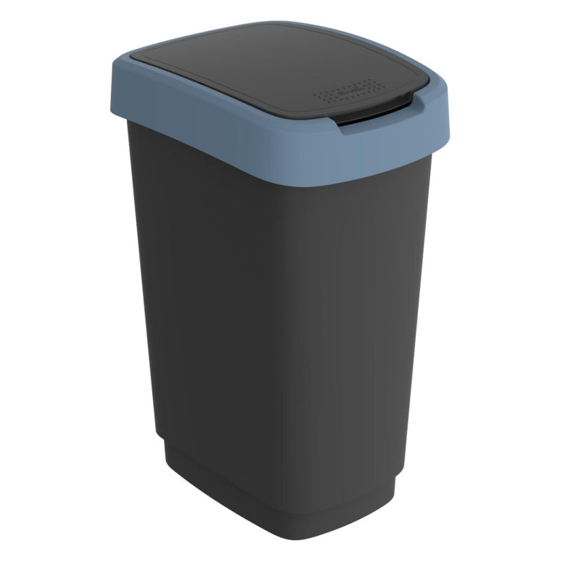 Afbeelding laden in galerijviewer, Rotho twist afvalbak 25l horizon blauw
