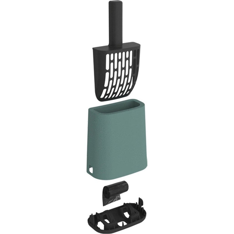 Afbeelding laden in galerijviewer, Rotho mypet cleaning set 16.2x9.1x29 cm - kattenbak - groen antraciet
